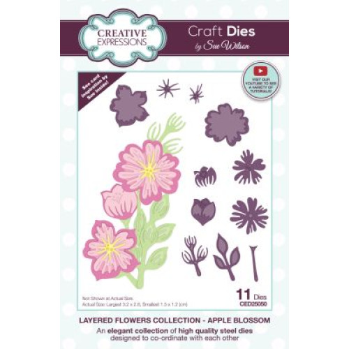 apple blossom - layered flowers Die Collection CED25056